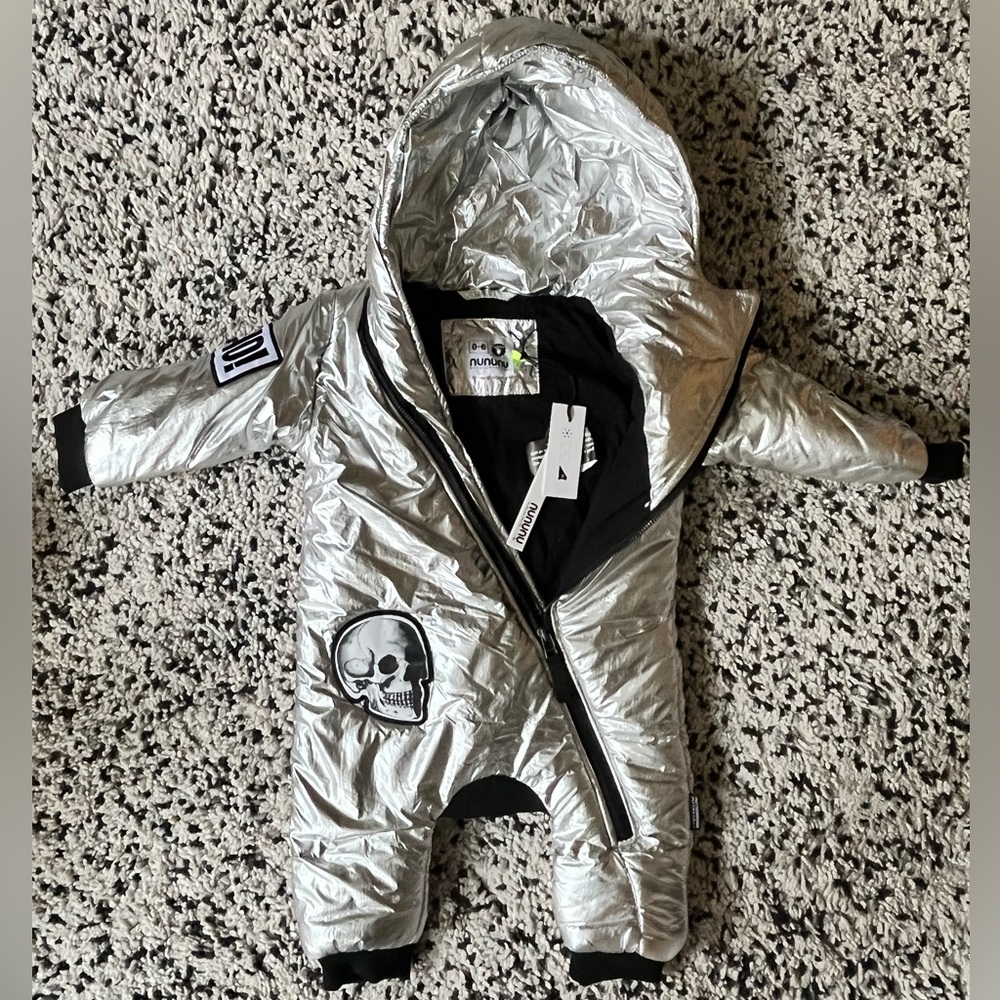 NUNUNU Jackets & Coats | Baby Snowsuit | Metallic Silver | Size 0-6 mo - NWT
